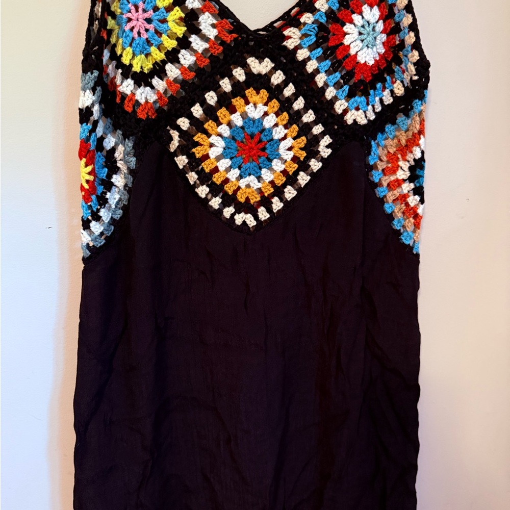 Colorful Crochet Detail Cover-up.